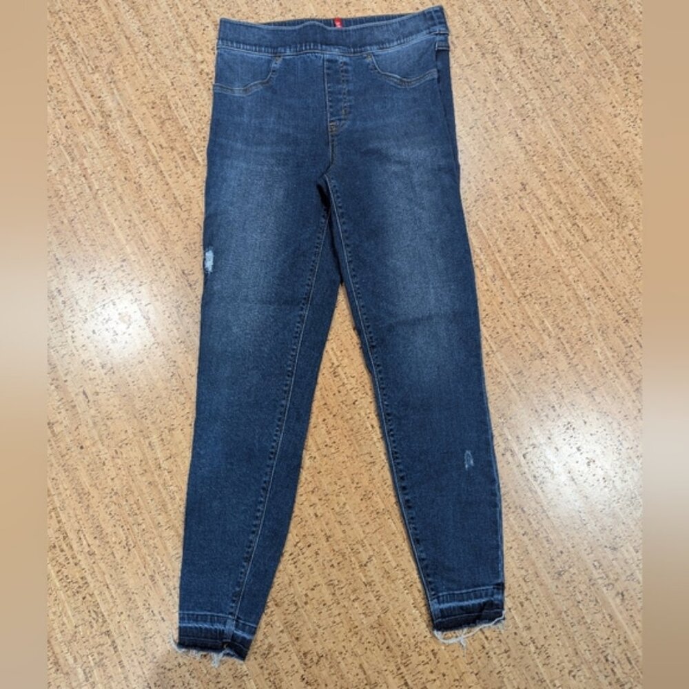 Spanx Distressed Skinny Jeans Raw Hem Size medium